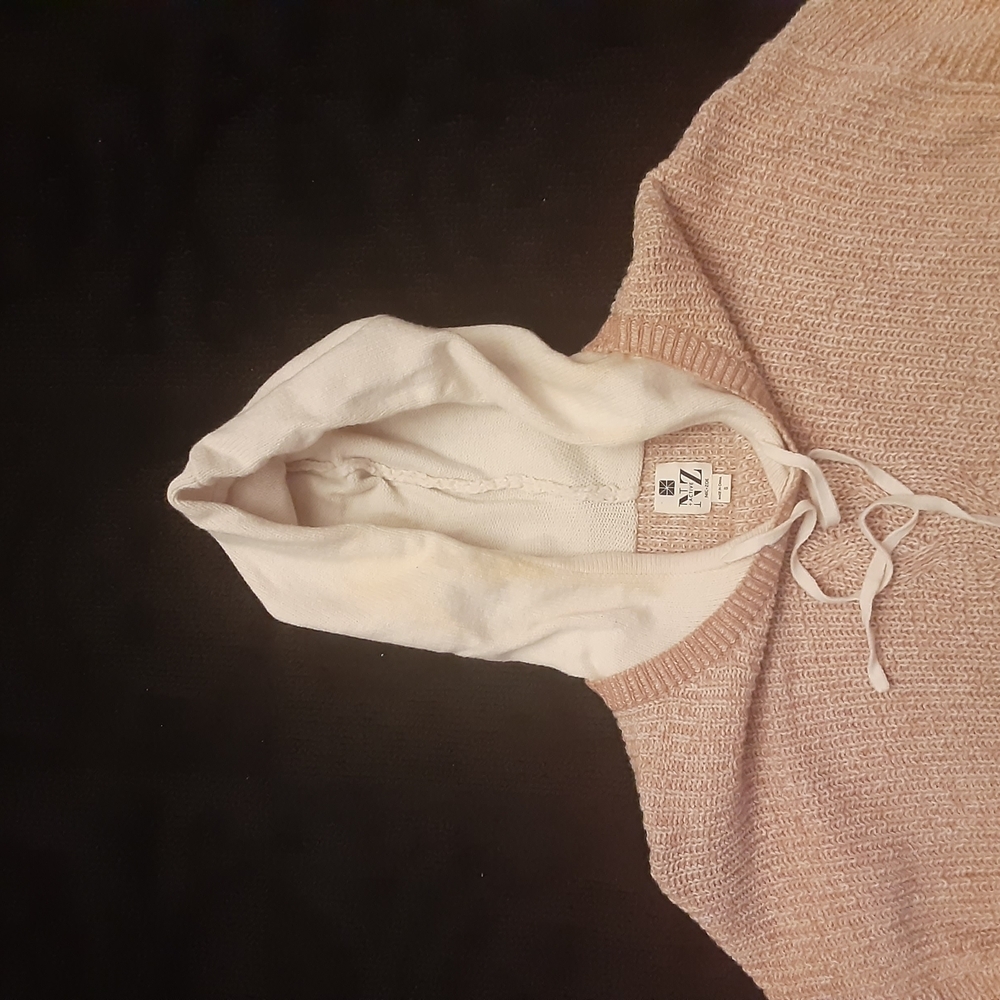 Nic + Zoe Women's Beige Sweater with Hood - Picture 4 of 11